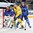 COLOGNE, GERMANY - MAY 12: Sweden's Joakim Nordstrom #42 along with Italy's Frederic Cloutier #29 and Armin Hofer #9 look on during preliminary round action at the 2017 IIHF Ice Hockey World Championship. (Photo by Andre Ringuette/HHOF-IIHF Images)

